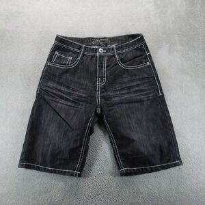 VTG Southpole Shorts Mens 36 Black 12" Baggy Jorts Skate Y2K 90s Hip Hop